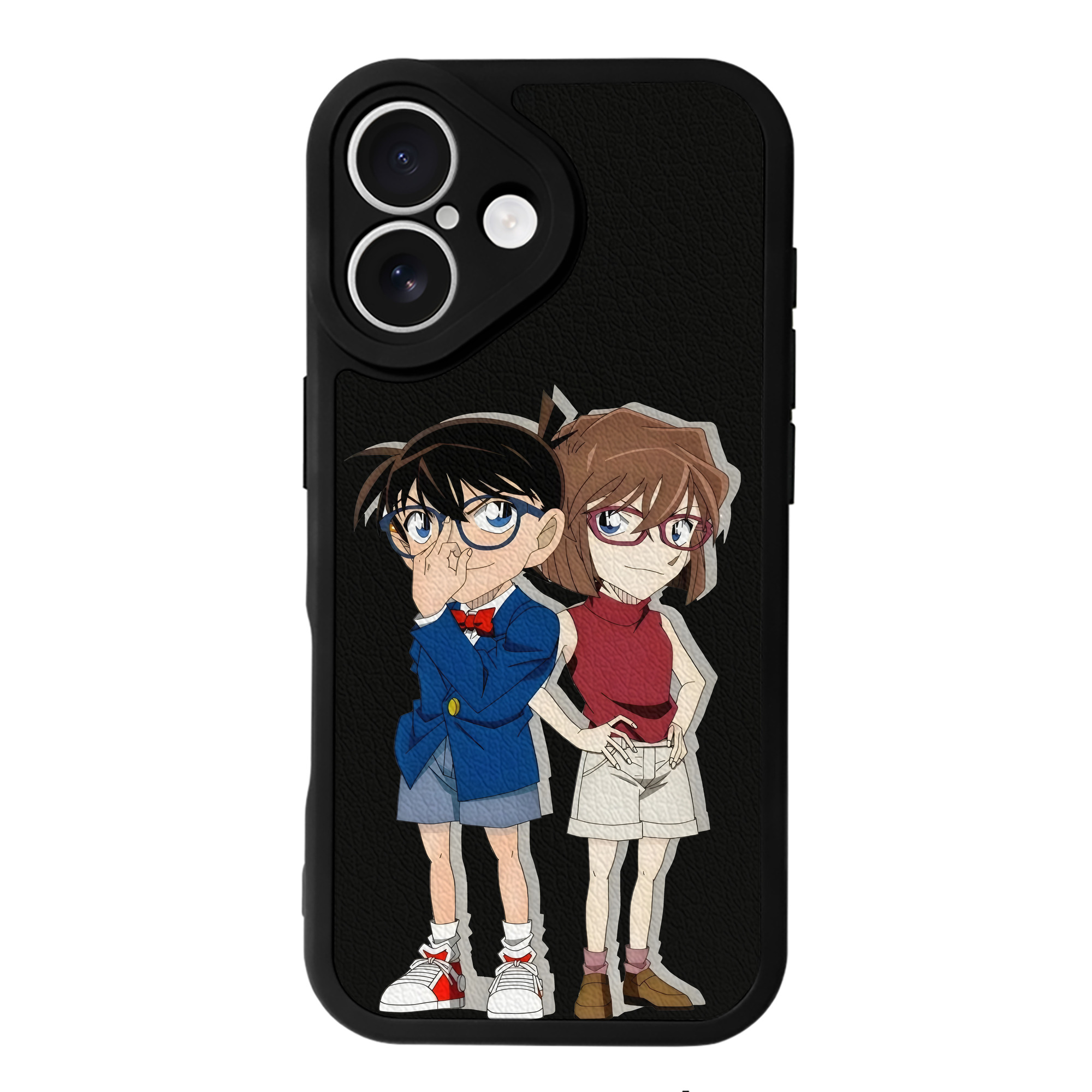 （画像用） 名探偵コナン 灰原 哀 はいばら あい Detective Conan Anita Hailey、Vi Graythorn Haibara Ai 【iPhone 16シリーズ対応】シリコンスマホケース（レザー調） 材質：シリコン